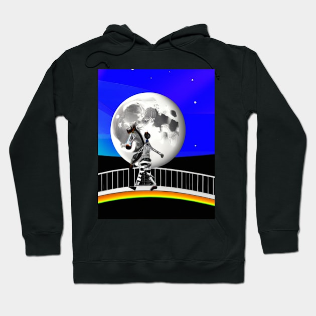 the moon and stars for space lovers who are in love with the stars and horses too Hoodie by OMjan